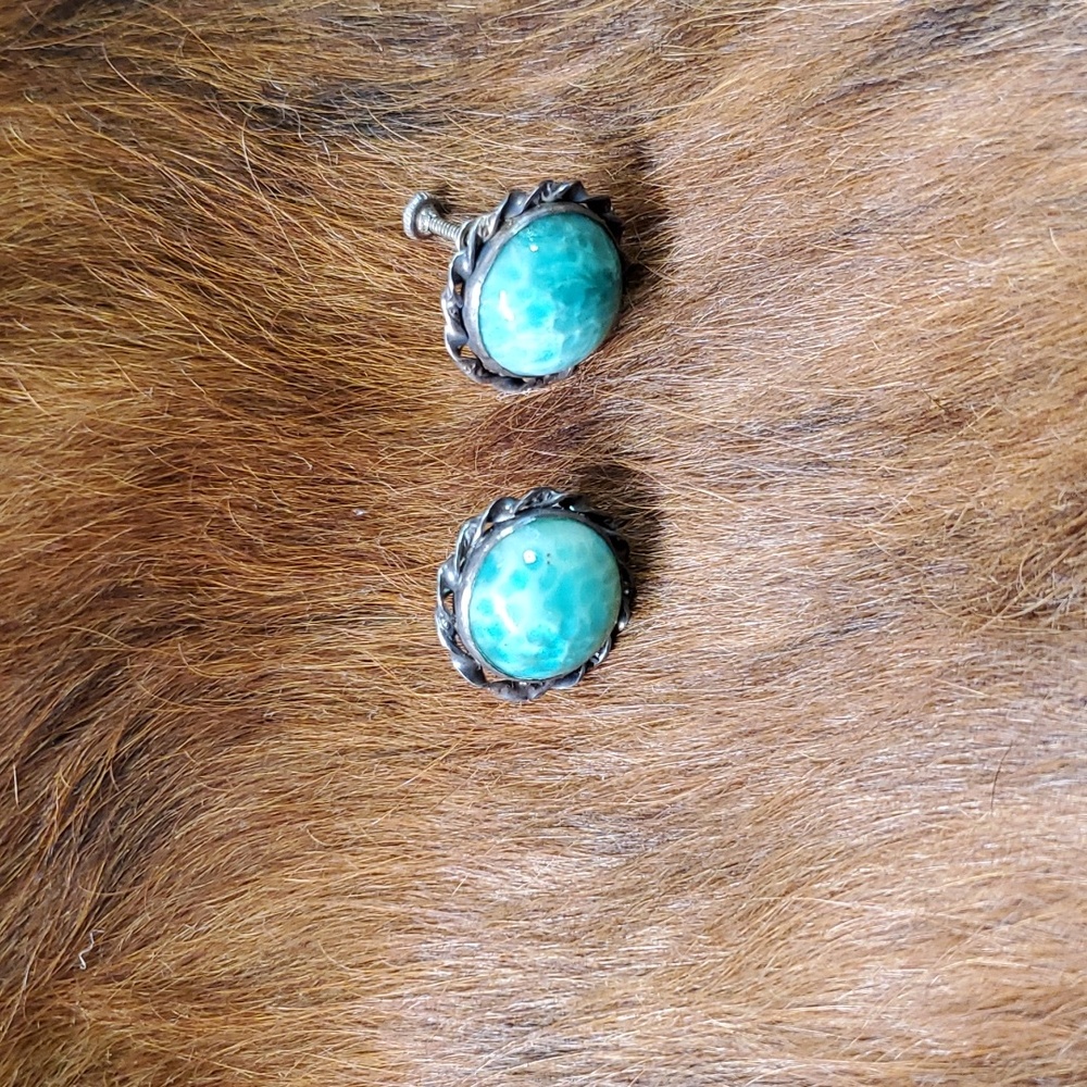 ❤️VINTAGE Turquoise Screw Back Earrings❤️